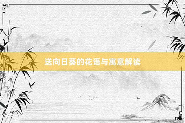 送向日葵的花语与寓意解读