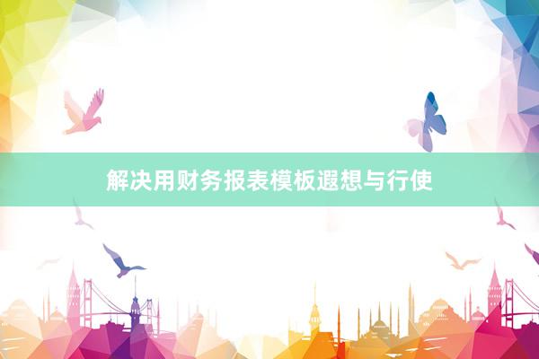 解决用财务报表模板遐想与行使